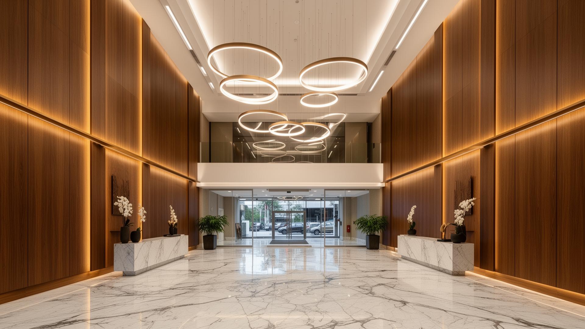 Lobby comercial de alto padrão