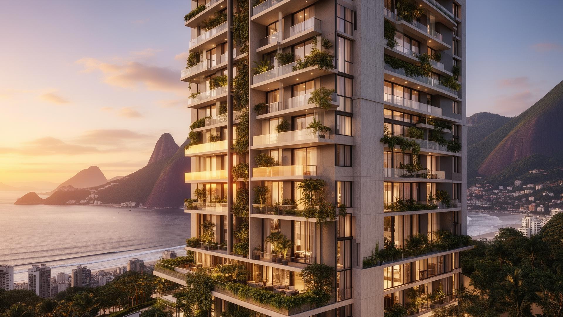 Torre multifamiliar de luxo